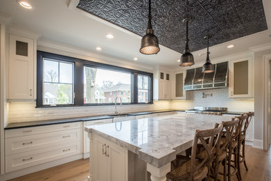 Cottage kitchen photo in Detroit