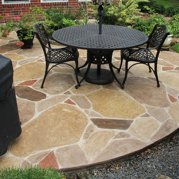 Patio Cover in Houston TX with stamped concrete