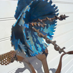 Saw Blade Flowers - Home Decor