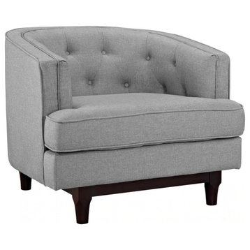 Aurora Light Grey Upholstered Fabric Armchair