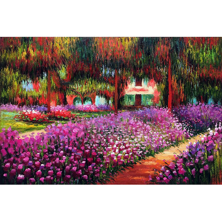 Artist's Garden at Giverny, Unframed Loose Canvas