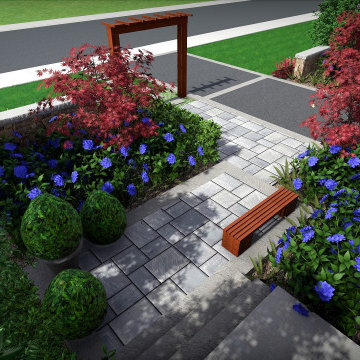 Leaside Park Eclectic Modern Front Yard