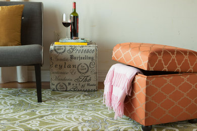 Living room - eclectic living room idea in Boston