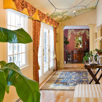 Trompe L'oeil Conservatory Ceiling Mural in Hallway
