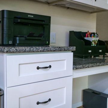 Printer Station Built Into Kitchen Cabintery