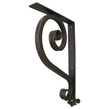 Heavy Duty Metal Bracket-Strong Support of Counter Tops, Shelving, Mantel, Old Copper