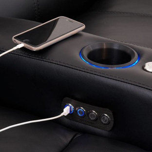 Home theater - traditional home theater idea in Houston