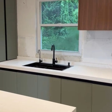 Window Side Integrated Sink Cabinet Area
