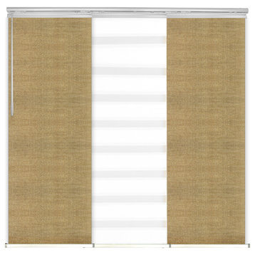 Blanched White-Daffodil 3-Panel Track Extendable Vertical Blinds 36-66"x94"