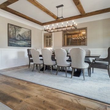 Original Face Skip Planed Reclaimed Oak Solid Plank Flooring and Hand Hewn Box B