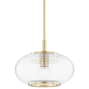 Mitzi Maggie 1-Light Pendant, Aged Brass, H418701-AGB