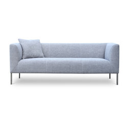 Laguna Sofa- Stainless Steel- Grey Tweed Fabric - Sofas