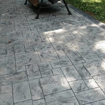John- Wood deck and stamped concrete patio and more