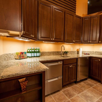 Basement Built for Entertainment in Clifton, Virginia