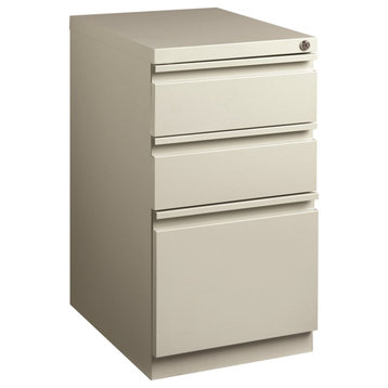 Hirsh 20" Deep 3 Drawer Metal Mobile File Cabinet - Light Gray - 12 units total