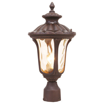 Livex 7655-58 1-Light Outdoor Post Lantern, Imperial Bronze