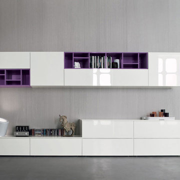 Modern Italian wardrobs, walk-in closets, libraries & wall units.