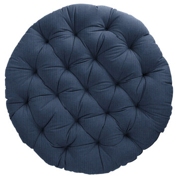Noble Grey Indoor  Sunbrella  Spectrum Indigo Round Papasan Cushion