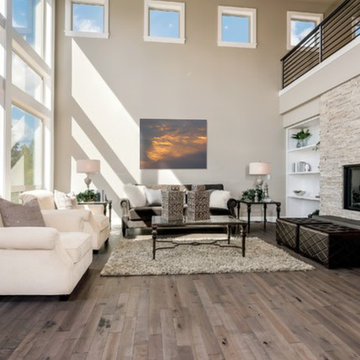 “Darko’s Fire” in a Rustic Living Room