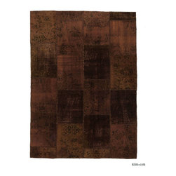 Over-dyed Turkish Patchwork Rug - Area Rugs