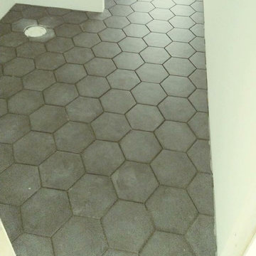 terra hex nero bathroom and man cave