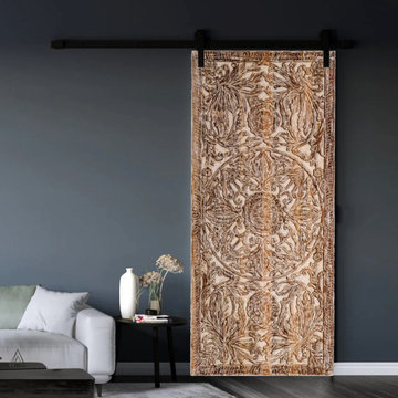 Vintage Coastal Carved Wood Doors