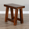 Sunny Designs Tuscany 16" Mahogany Wood Chair Side Table in Medium Brown