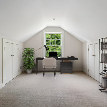 Attic Home Office | Crystal Lake NH Home Remodel