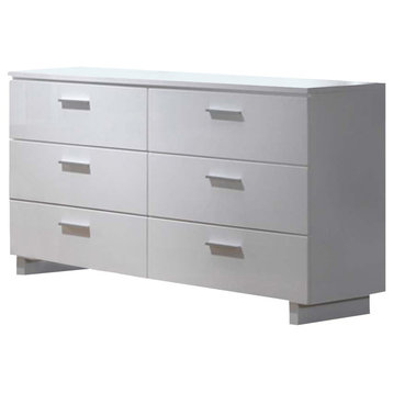 Acme Furniture Lorimar 6 Drawer Dresser, White