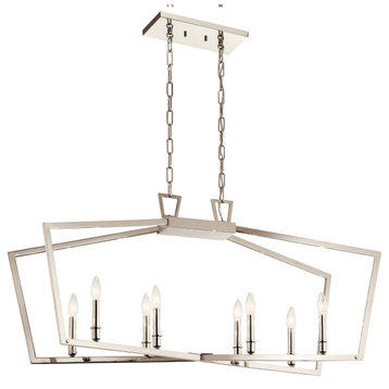 Kichler 43494 Abbotswell 8 Light 42"W Taper Candle Chandelier - Polished Nickel
