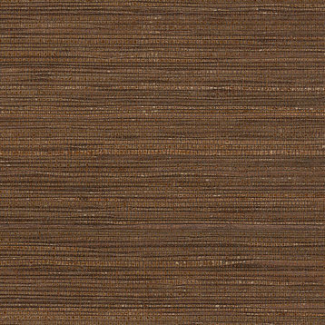 Reddish Brown Natural Grasscloth Wallpaper, Bolt