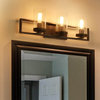 LNC 3-Light Glass Wall Sconces Bathroom Rustic Vanity Light