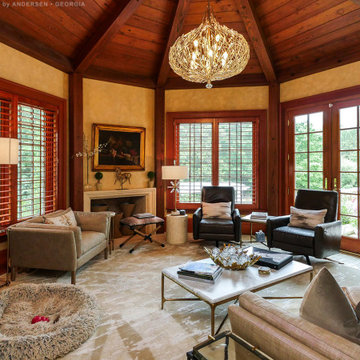 New Wood Windows and French Doors in Chic Family Room - Renewal by Andersen Geor