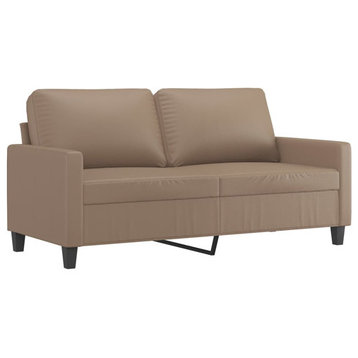 vidaXL Sofa Upholstered Love Seat Sofa for Leisure Cappuccino Faux Leather