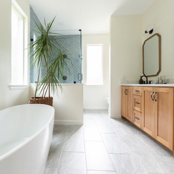 Modern Coastal Transitional Master Bathroom