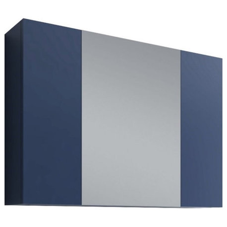 Fresca Stella 32" 3 Door Engineered Wood Medicine Cabinet in Royal Blue