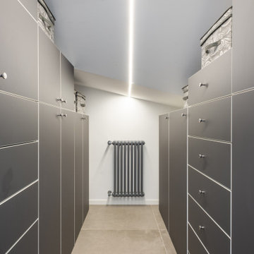 Cabina armadio con soffitto ribassato