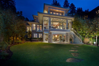 Contemporary exterior home idea in Vancouver