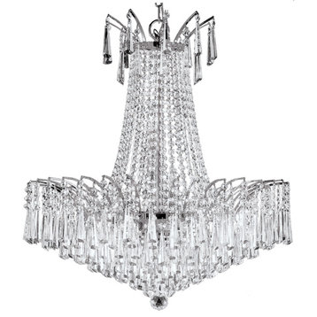 Artistry Lighting Victoria Drop Collection Crystal Chandelier, Chrome, 24"x24"