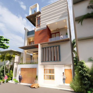 Abri Lumiere 40x50 Contemporary House Design in JP Nagar