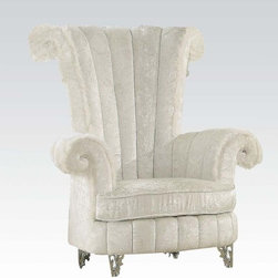Acme 59124 Parr White Accent Chair - Armchairs And Accent Chairs