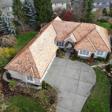 After Photo: Medium Untreated Resawn Cedar Shakes - Sammamish, WA