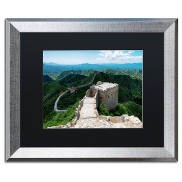 Philippe Hugonnard 'Great Wall XI' Art, Silver Frame, Black Matte, 20"x16"