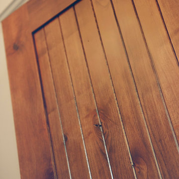 Knotty Alder One Panel V-Groove