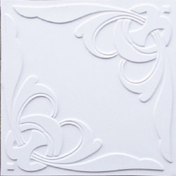 216 White Matte - Faux Tin Ceiling Tiles 24x24 - Haute Couture - Ceiling Tile