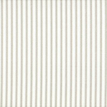 French Country Pebble Taupe Ticking Stripe Twin Duvet Cover, Ticking Stripe Back