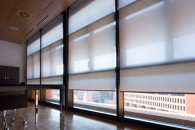 Contemporary commercial motorized shade project