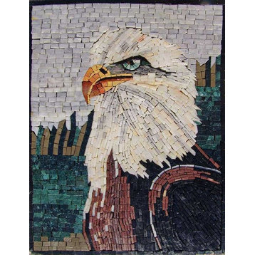Mosaic Art, Proud Eagle, 12"x16"