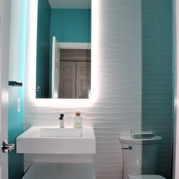 Modern powder room renovation in Ijamsville, MD 21754