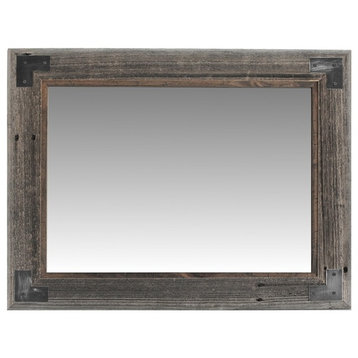 Rustic Bathroom Mirror, Modern Farmhouse Mirror, Ranch Hand Mirror, 22x26